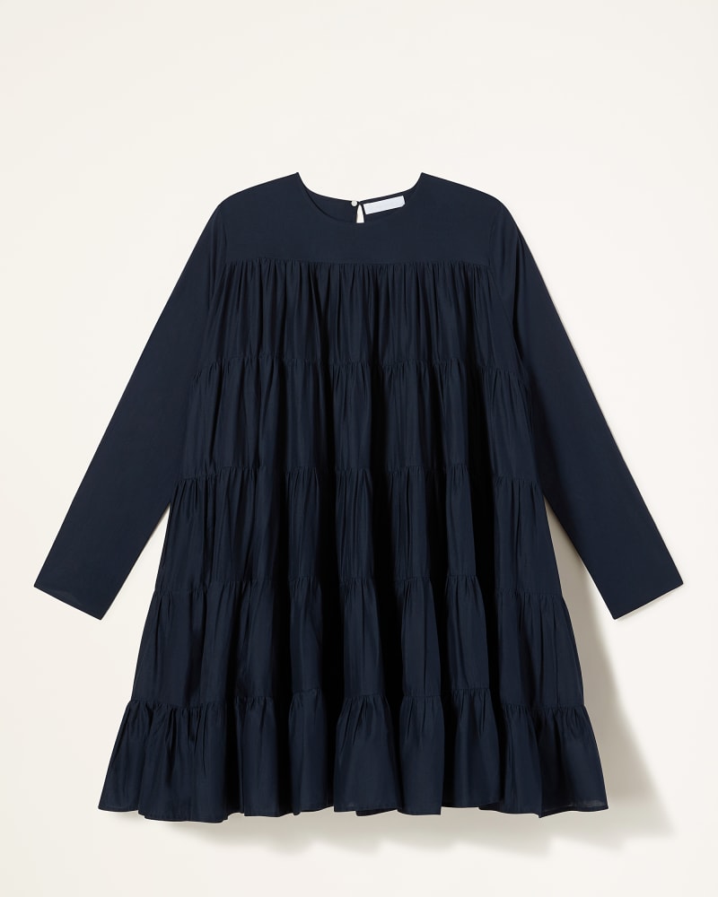 Front of a size L Soliman Dress in Navy by Merlette. | dia_product_style_image_id:319905